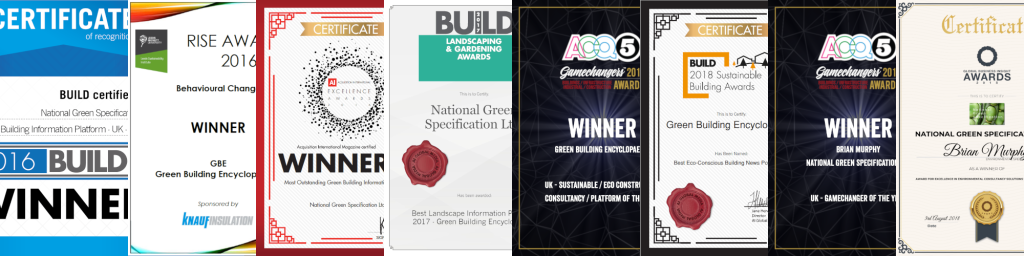 Sample of awards for GBE, NGS, BrianSpecMan, GRC